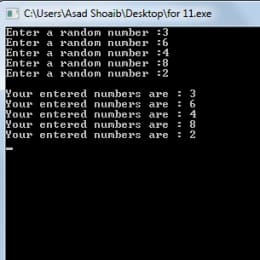 For Loop Example