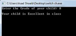 example Switch Statement