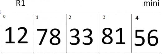 Selections sort iteration 7